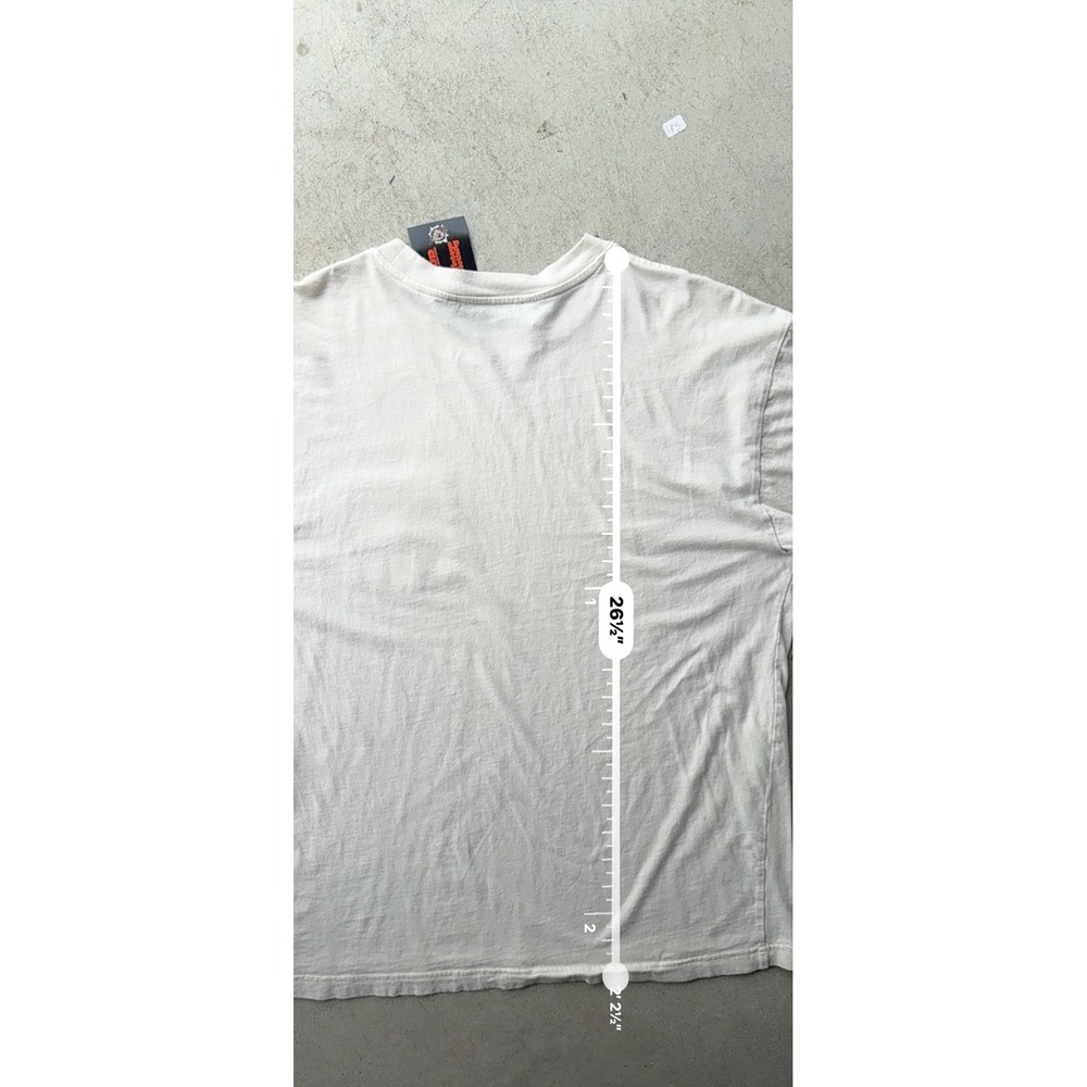 Y2K Mens Playboy by PacSun Embroidered Pocket T-Shirt Cream Streetwear Large - Picture 6 of 7